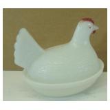 Milk Glass Nested Hen