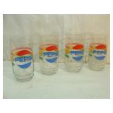 Four PEPSI Glasses
