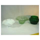 White Ruffled, Green Depression and Green