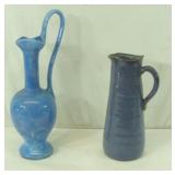 Two Blue Pitchers
