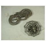 Dragon and Spider Belt Buckles