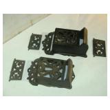 Two Cast Iron Match Box Dispensers