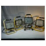Four Halogen Work Lights