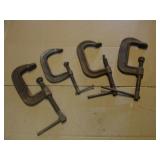Four Large Clamps