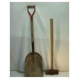 Shovel and Craftsman Maul - Chipped Corner