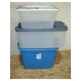 Three Totes - Blue and Clear