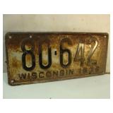 1938 Wisconsin License Plate