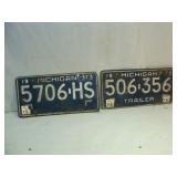 Un-Matched MICHIGAN License Plates