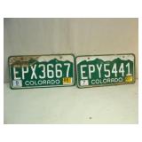 Matched Colorado License Plates