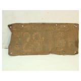 1941 - 42 Wi Farm License Plate