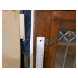 Leaded Glass Oak Cabinet - Built in End