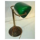 Green Glass Desk Lamp
