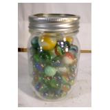 Pint Jar of Marbles