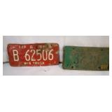 Two Older Truck Plates -1951 and 70