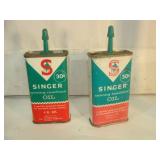 Three SINGER Sewing Machine Oil