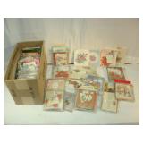 Many Vintage Christmas Birthday Cards - Used