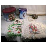 Christmas Tins and Towels