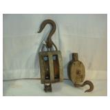Large Double Gang and Single Gang Pulleys