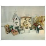 Church, Glass Block, Collectible Xmas Figurines