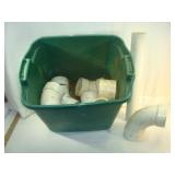 Green Tote of Large PVC Elbows