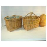 Three Reed Baskets