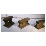 Three Smaller Pieces of Rail Road Iron