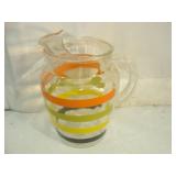 Vintage Striped Pitcher