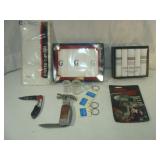 Handerchiefs, 2 Knives, Creamers, Trek Key Chain