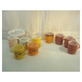 Four Fire King Cups and Other Cups