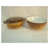 Two Brown Pyrex