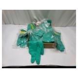 Flat of Green Poly Gloves - 8 pair