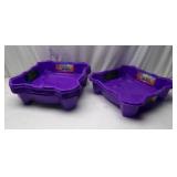 Seven Purple Pet Food Trays