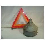 Funnel and Warning Triangle