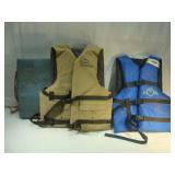Adult Sized Life Jackets and Seat