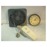 Vac, Battery Fan and Clock