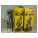 Two VICTOR Mole Traps
