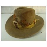 Feathered Cowboy Hat - Hush Puppy