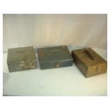 Three Metal Cash Boxes