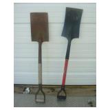 Two Square Nose Shovels