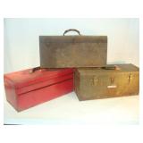Three Toolboxes - Red and a Craftsman