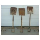 Three Square Nosed Shovels
