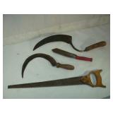 Hand Scythes and Saw