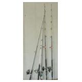 Five Fishing Poles