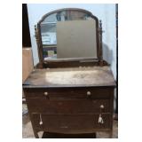 Antique Dresser and Mirror