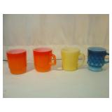 Three Fire King and Blue Cup