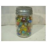 Pint Jar of Marbles