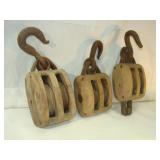 Three Good Double Gang Pulleys