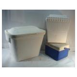 Styro Foam Coolers and Blue Cooler