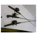 Three Reels and Fishing Poles