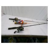 Three Fishing Poles and Reels